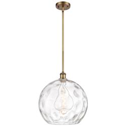 Ballston Athens Water Glass 13"W Brushed Brass Pendant Light