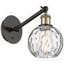 Ballston Athens Water Glass 6" Incandescent Sconce - Black Brass