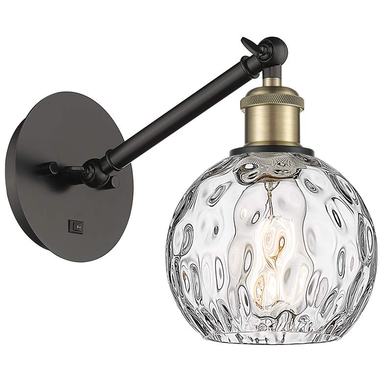 Image 1 Ballston Athens Water Glass 6" Incandescent Sconce - Black Brass