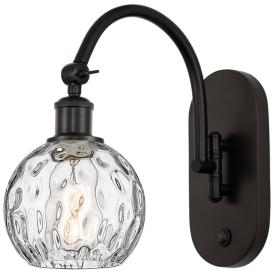 Ballston Athens Water Glass 6" Incandescent Sconce - Bronze - Clear Sh Ballston Athens Water Glass 6" Incandescent Sconce - Bronze - Clear Sh