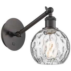 Ballston Athens Water Glass 6" Incandescent Sconce - Bronze - Clear Sh Ballston Athens Water Glass 6" Incandescent Sconce - Bronze - Clear Sh