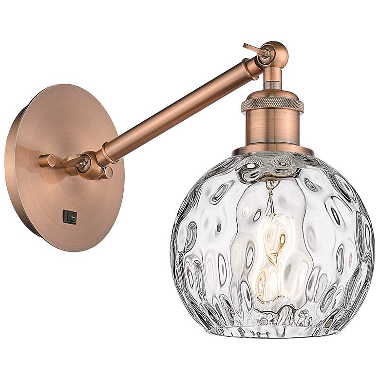 Image 1 Ballston Athens Water Glass 6" Incandescent Sconce - Copper - Clear Sh