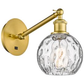 Ballston Athens Water Glass 6" Incandescent Sconce - Gold - Clear Shad Ballston Athens Water Glass 6" Incandescent Sconce - Gold - Clear Shad