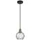 Ballston Athens Water Glass 6" LED Mini Pendant - Black Brass - Clear