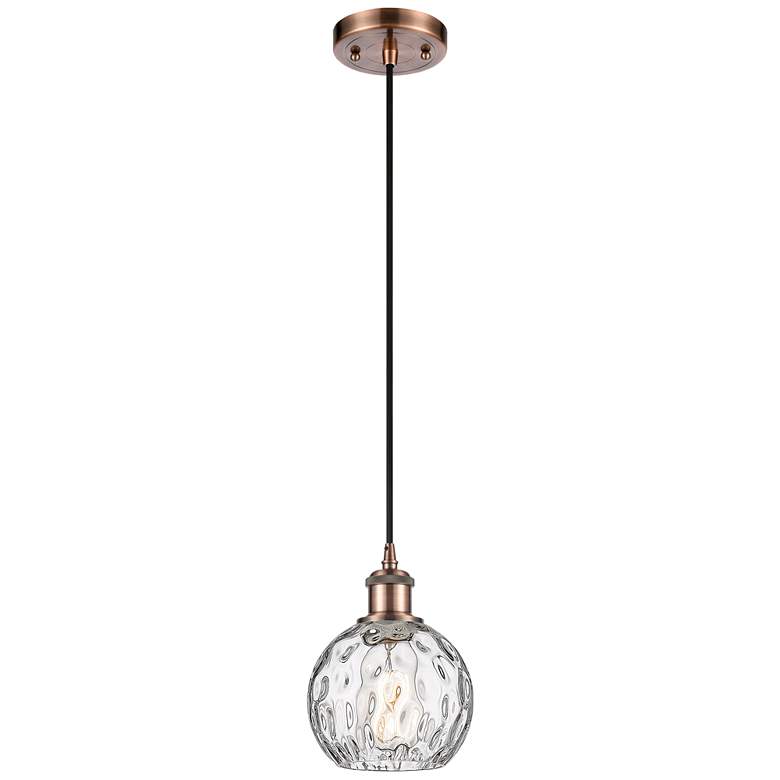 Image 1 Ballston Athens Water Glass 6 inch LED Mini Pendant - Copper - Clear