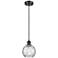 Ballston Athens Water Glass 6" LED Mini Pendant - Matte Black - Clear