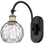 Ballston Athens Water Glass 6" LED Sconce - Black Brass - Clear Shade