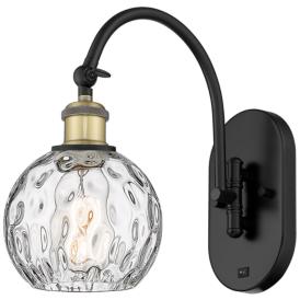 Ballston Athens Water Glass 6" LED Sconce - Black Brass - Clear Shade Ballston Athens Water Glass 6" LED Sconce - Black Brass - Clear Shade