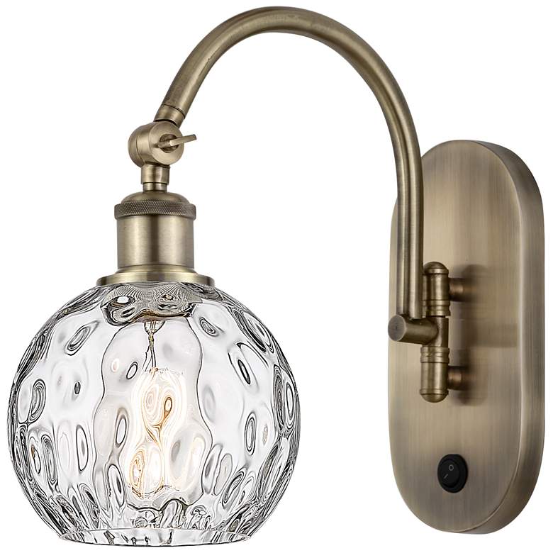 Image 1 Ballston Athens Water Glass 6" LED Sconce - Brass Finish - Clear Shade