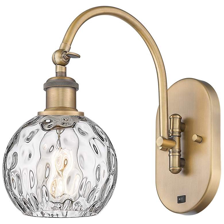 Image 1 Ballston Athens Water Glass 6" LED Sconce - Brass Finish - Clear Shade