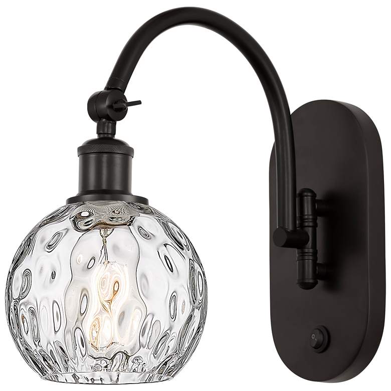 Image 1 Ballston Athens Water Glass 6" LED Sconce - Bronze Finish - Clear Shad