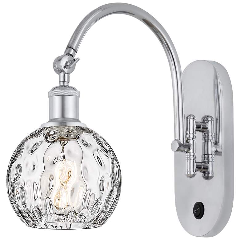 Image 1 Ballston Athens Water Glass 6" LED Sconce - Chrome Finish - Clear Shad