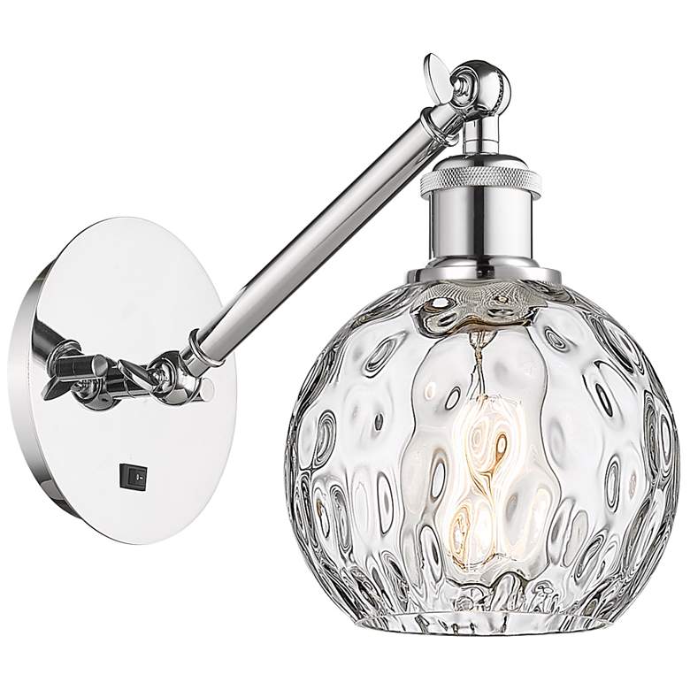 Image 1 Ballston Athens Water Glass 6" LED Sconce - Chrome Finish - Clear Shad
