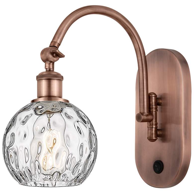 Image 1 Ballston Athens Water Glass 6" LED Sconce - Copper Finish - Clear Shad
