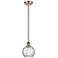 Ballston Athens Water Glass 6" Mini Pendant - Brass - Clear