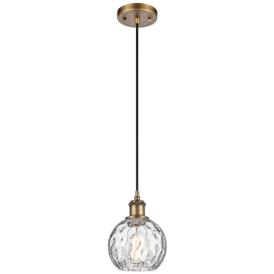 Ballston Athens Water Glass 6" Mini Pendant - Brushed Brass - Clear Ballston Athens Water Glass 6" Mini Pendant - Brushed Brass - Clear