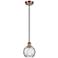 Ballston Athens Water Glass 6" Mini Pendant - Copper - Clear