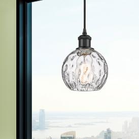 Ballston Athens Water Glass 6" Mini Pendant - Matte Black - Clear Ballston Athens Water Glass 6" Mini Pendant - Matte Black - Clear