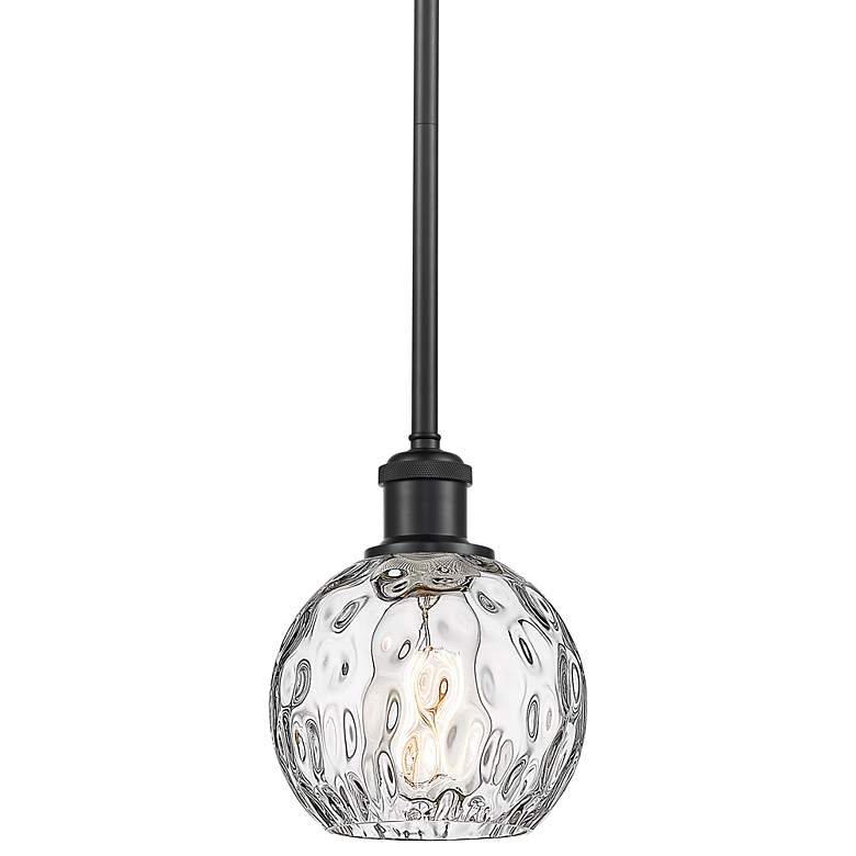 Image 1 Ballston Athens Water Glass 6"W Matte Black LED Mini Pendant