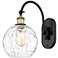 Ballston Athens Water Glass 8" Incandescent Sconce - Black Brass