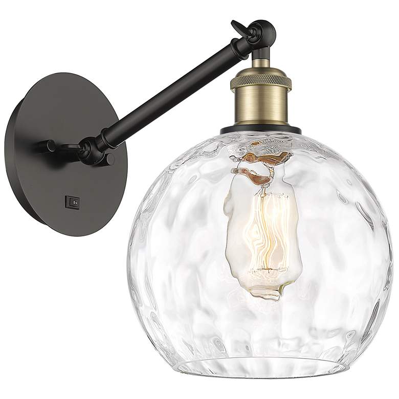Image 1 Ballston Athens Water Glass 8" Incandescent Sconce - Black Brass