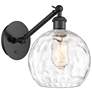Ballston Athens Water Glass 8" Incandescent Sconce - Black - Clear Sha