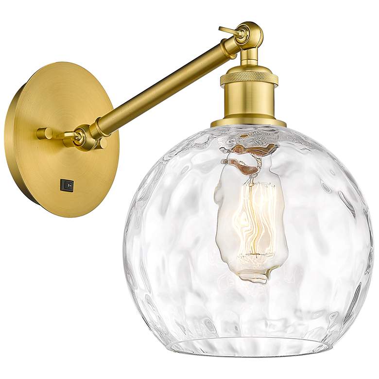 Image 1 Ballston Athens Water Glass 8" Incandescent Sconce - Gold - Clear Shad