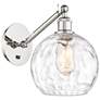 Ballston Athens Water Glass 8" Incandescent Sconce - Nickel - Clear Sh