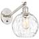 Ballston Athens Water Glass 8" Incandescent Sconce - Nickel - Clear Sh