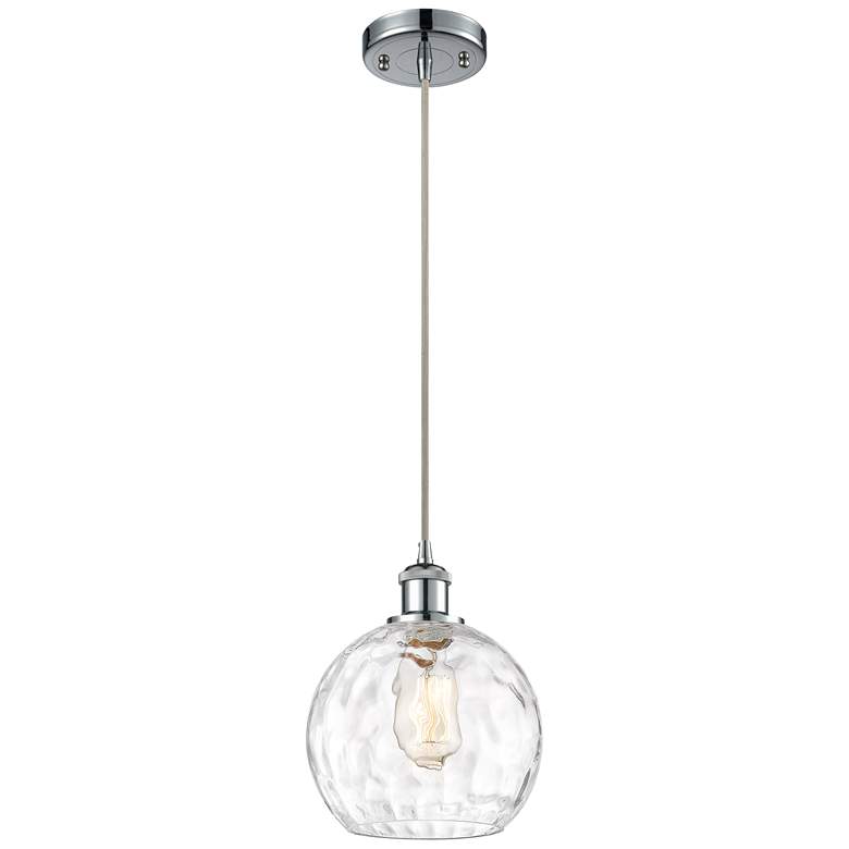 Image 1 Ballston Athens Water Glass 8" LED Mini Pendant - Polished Chrome - Cl