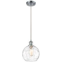 Ballston Athens Water Glass 8" LED Mini Pendant - Polished Chrome - Cl
