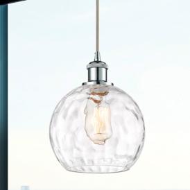 Ballston Athens Water Glass 8" LED Mini Pendant - Polished Chrome - Cl Ballston Athens Water Glass 8" LED Mini Pendant - Polished Chrome - Cl