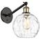 Ballston Athens Water Glass 8" LED Sconce - Black Brass - Clear Shade