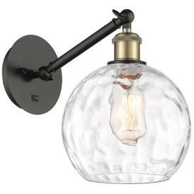 Ballston Athens Water Glass 8" LED Sconce - Black Brass - Clear Shade Ballston Athens Water Glass 8" LED Sconce - Black Brass - Clear Shade