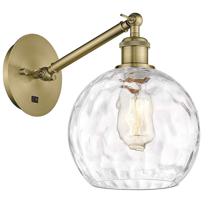 Image 1 Ballston Athens Water Glass 8" LED Sconce - Brass Finish - Clear Shade