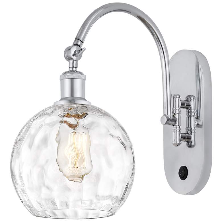 Image 1 Ballston Athens Water Glass 8" LED Sconce - Chrome Finish - Clear Shad