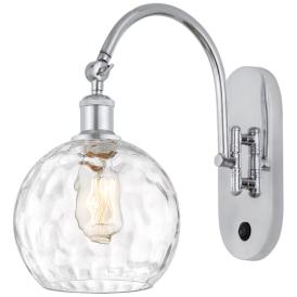 Ballston Athens Water Glass 8" LED Sconce - Chrome Finish - Clear Shad Ballston Athens Water Glass 8" LED Sconce - Chrome Finish - Clear Shad
