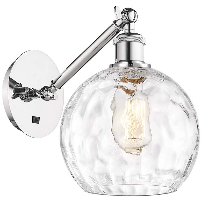 Image 1 Ballston Athens Water Glass 8" LED Sconce - Chrome Finish - Clear Shad