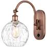 Ballston Athens Water Glass 8" LED Sconce - Copper Finish - Clear Shad