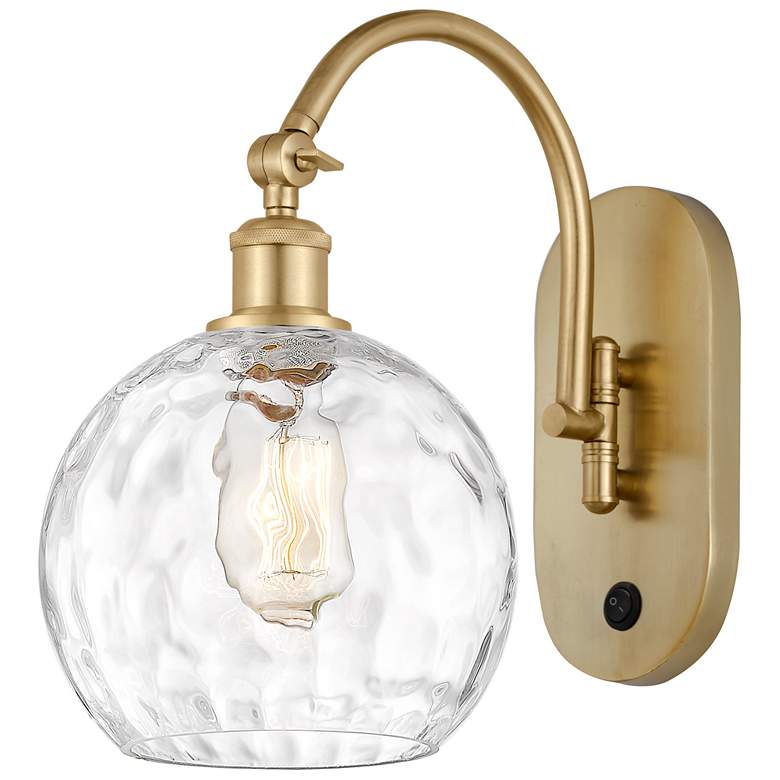 Image 1 Ballston Athens Water Glass 8" LED Sconce - Gold Finish - Clear Shade