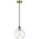 Ballston Athens Water Glass 8" Mini Pendant - Brass - Clear