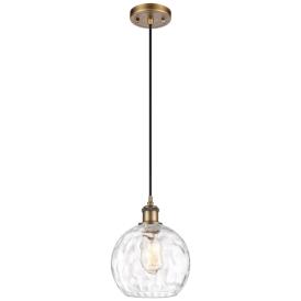 Ballston Athens Water Glass 8" Mini Pendant - Brushed Brass - Clear Ballston Athens Water Glass 8" Mini Pendant - Brushed Brass - Clear