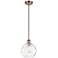 Ballston Athens Water Glass 8" Mini Pendant - Copper - Clear