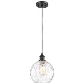 Ballston Athens Water Glass 8" Mini Pendant - Matte Black - Clear Ballston Athens Water Glass 8" Mini Pendant - Matte Black - Clear