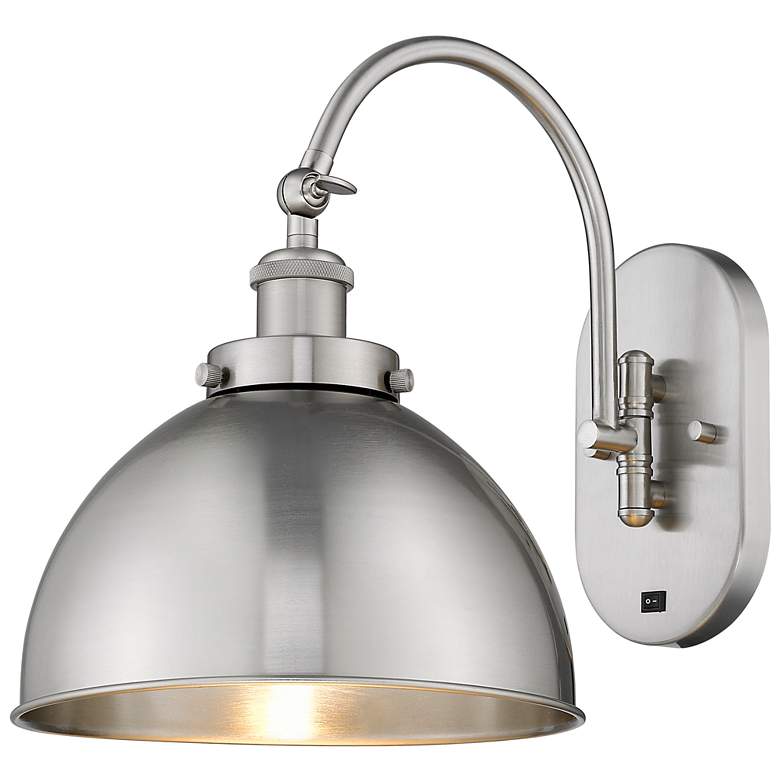 Image 1 Ballston Ballston Urban 10" LED Sconce - Nickel Finish - Nickel Shade