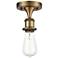 Ballston Bare Bulb  5" LED Semi-Flush Mount - Brushed Brass Finish