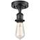 Ballston Bare Bulb 5" LED Semi-Flush Mount - Matte Black Finish
