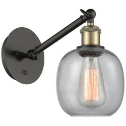 Ballston Belfast 6" Incandescent Sconce - Black Brass Finish - Seedy S