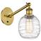 Ballston Belfast 6" Incandescent Sconce - Brass Finish - Deco Swirl Sh