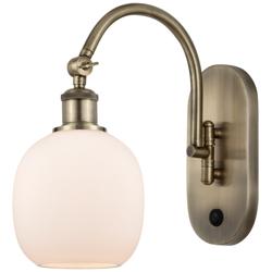 Ballston Belfast 6" Incandescent Sconce - Brass Finish - Matte White S